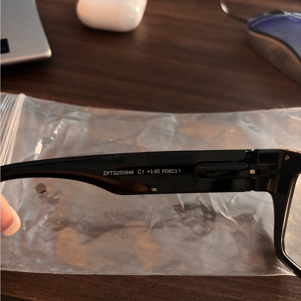 NIP Chic Black Square Eyeglasses from London. - Picture 6 of 7